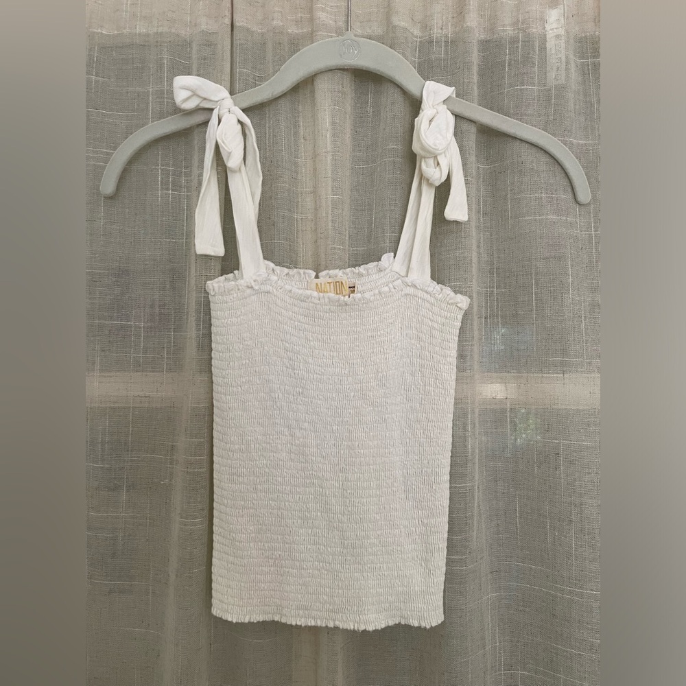 Smocked tie top